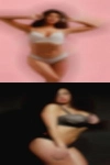 Swinging woman blown naked