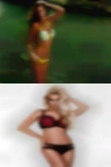 Black eyed woman fights naked