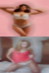 Thick woman rockfalls looking