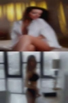 Green looking threesome girls