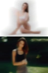 Naked woman tits black white